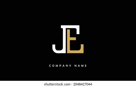 JE, EJ Alphabets Letters Logo Monogram