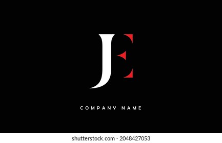 JE, EJ Alphabets Letters Logo Monogram