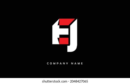 JE, EJ Alphabets Letters Logo Monogram