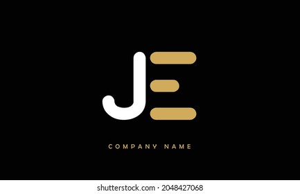 JE, EJ Alphabets Letters Logo Monogram