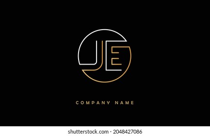 JE, EJ Alphabets Letters Logo Monogram