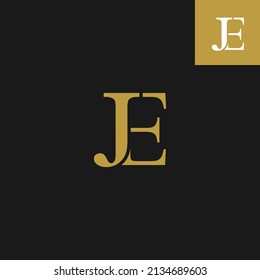 JE ,EJ Initial Letter Logo Template; Monogram logo of letter JE ,EJ 