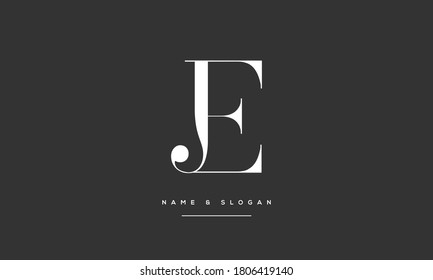 JE ,EJ ,J ,E  Abstract Letters Logo Monogram