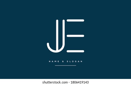 JE ,EJ ,J ,E  Abstract Letters Logo Monogram