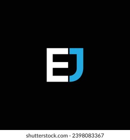 JE or EJ letter logo design. Abstract outstanding professional business awesome artistic branding company different colors illustration.