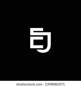 JE or EJ letter logo design. Abstract outstanding professional business awesome artistic branding company different colors illustration.