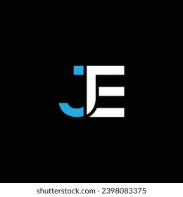 JE or EJ letter logo design. Abstract outstanding professional business awesome artistic branding company different colors illustration.