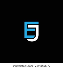 JE or EJ letter logo design. Abstract outstanding professional business awesome artistic branding company different colors illustration.