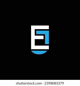 JE or EJ letter logo design. Abstract outstanding professional business awesome artistic branding company different colors illustration.