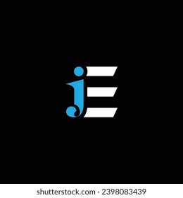 JE or EJ letter logo design. Abstract outstanding professional business awesome artistic branding company different colors illustration.