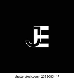 JE or EJ letter logo design. Abstract outstanding professional business awesome artistic branding company different colors illustration.