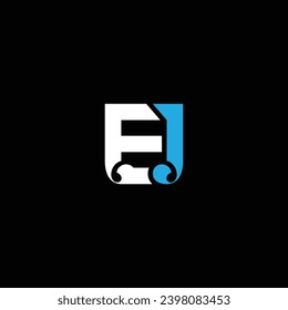 JE or EJ letter logo design. Abstract outstanding professional business awesome artistic branding company different colors illustration.