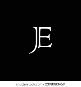 JE or EJ letter logo design. Abstract outstanding professional business awesome artistic branding company different colors illustration.