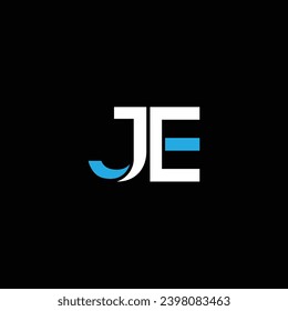 JE or EJ letter logo design. Abstract outstanding professional business awesome artistic branding company different colors illustration.