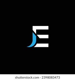 JE or EJ letter logo design. Abstract outstanding professional business awesome artistic branding company different colors illustration.