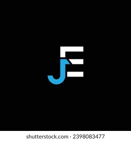 JE or EJ letter logo design. Abstract outstanding professional business awesome artistic branding company different colors illustration.