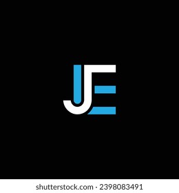 JE or EJ letter logo design. Abstract outstanding professional business awesome artistic branding company different colors illustration.