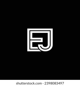 JE or EJ letter logo design. Abstract outstanding professional business awesome artistic branding company different colors illustration.