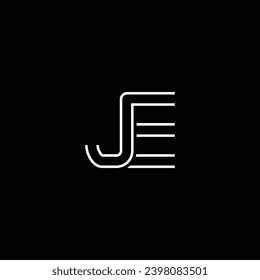 JE or EJ letter logo design. Abstract outstanding professional business awesome artistic branding company different colors illustration.