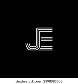 JE or EJ letter logo design. Abstract outstanding professional business awesome artistic branding company different colors illustration.