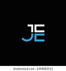 JE or EJ letter logo design. Abstract outstanding professional business awesome artistic branding company different colors illustration.