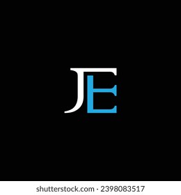 JE or EJ letter logo design. Abstract outstanding professional business awesome artistic branding company different colors illustration.