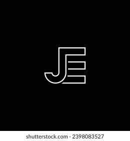 JE or EJ letter logo design. Abstract outstanding professional business awesome artistic branding company different colors illustration.