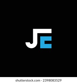 JE or EJ letter logo design. Abstract outstanding professional business awesome artistic branding company different colors illustration.