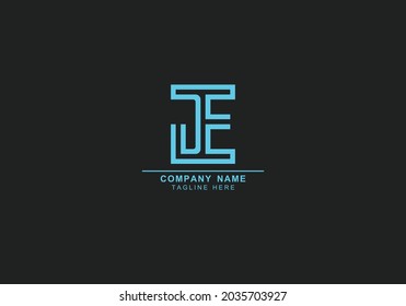 JE or EJ minimal logo