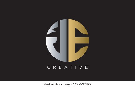 JE electric logo design vector icon