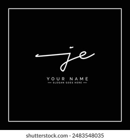 JE Handwritten Signature logo - Vector Logo Template for Beauty, Fashion and Photography Business