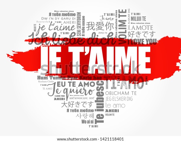 Vector De Stock Libre De Regalias Sobre Je T Aime Te Amo En Frances