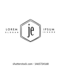 JE Initial beauty monogram logo vector