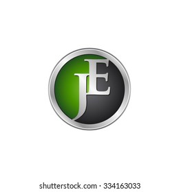 JE initial circle logo green