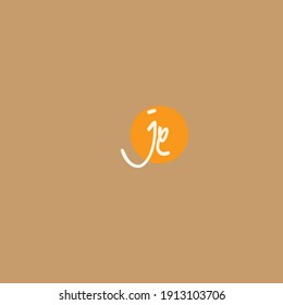 Je initial handwriting beauty monogram