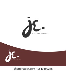 JE Initial handwriting or handwritten logo for identity. Logo with signature and hand drawn style.