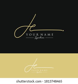 JE Initial letter handwriting and signature logo.