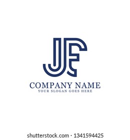 JE initial Letter logo, logo monogram, clean and modern design