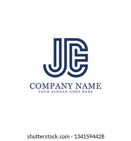 JE initial Letter logo, logo monogram, clean and modern design