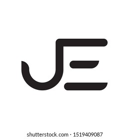 JE initial letter logo template vector icon design