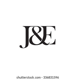 J&E Initial logo. Ampersand monogram logo