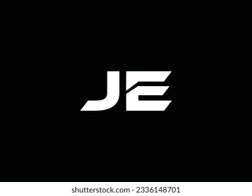 JE initial logo design and vector logo design