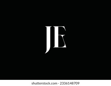 JE initial logo design and vector logo design