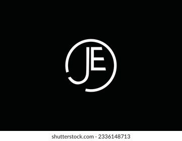 JE initial logo design and vector logo design