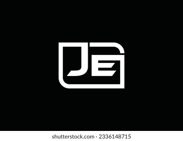 JE initial logo design and vector logo design