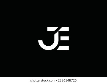 JE initial logo design and vector logo design