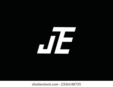 JE initial logo design and vector logo design