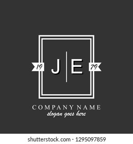 JE Initial logo template vector