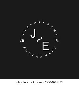 JE Initial logo template vector