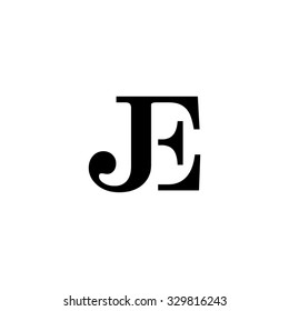 JE initial monogram logo